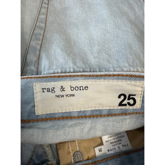 Rag & Bone High Rise Mini Skirt Primrose Light Denim Size 25 Festival Concert - Picture 9 of 11